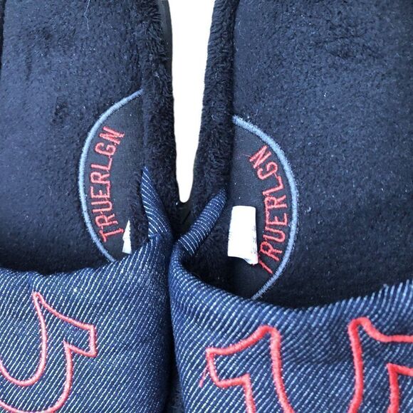 TRUE Religion Slides Slippers BIG LOGO House Slippers Size 9.5 - Picture 7 of 11
